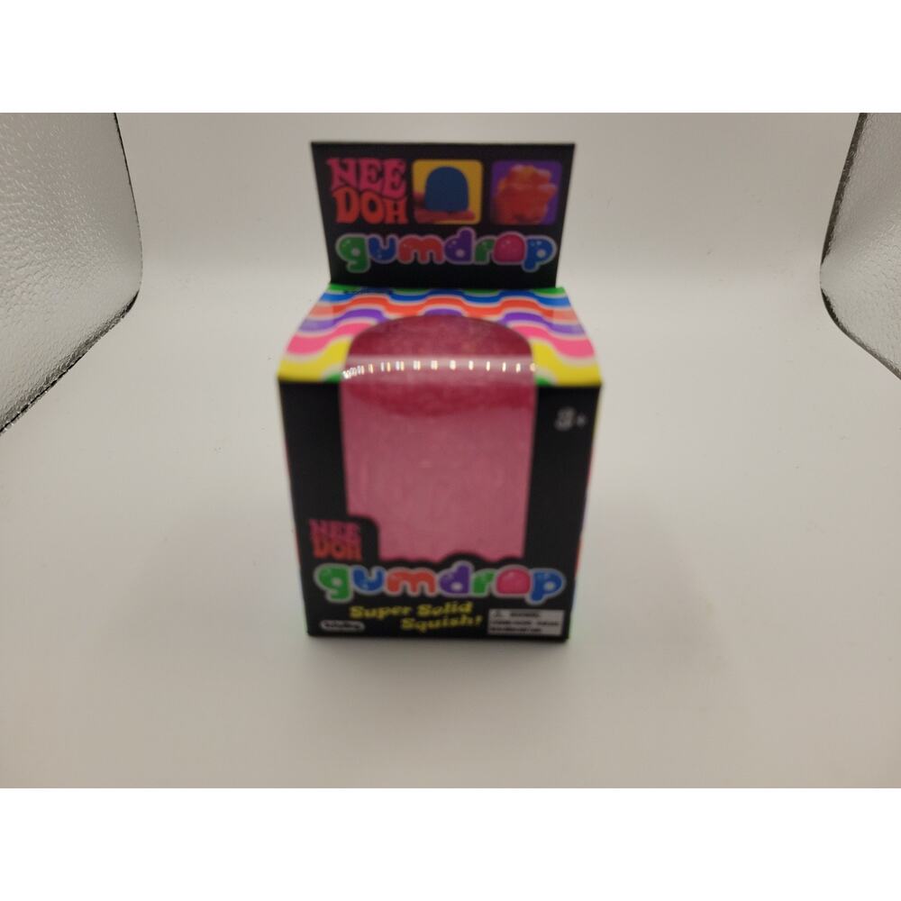 Nee Doh Gumdrop Super Solid Squish Needoh- Style Gum Drop Pink RARE Toy - Picture 7 of 7